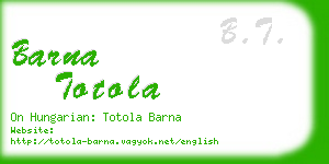 barna totola business card